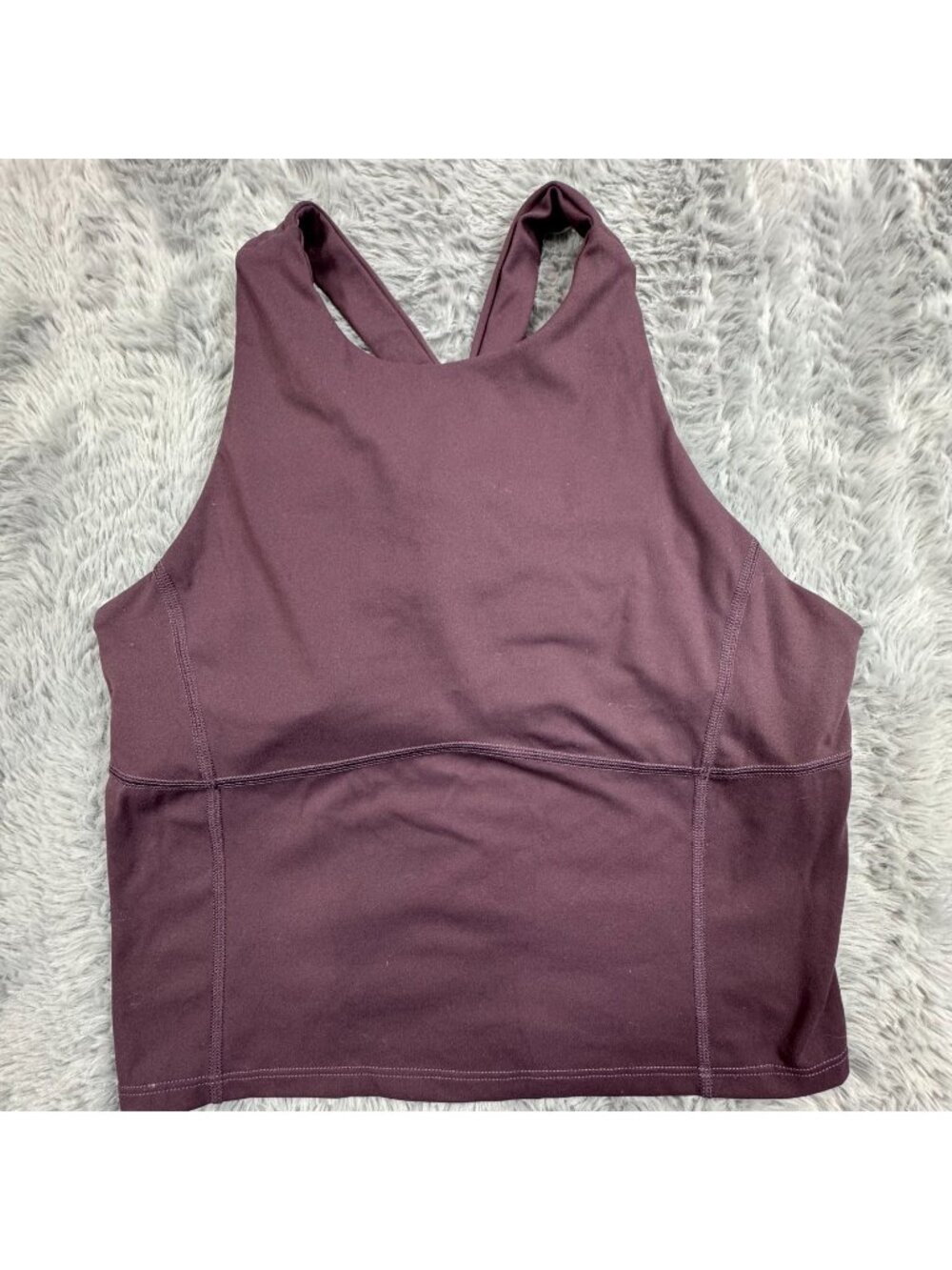 Kamo Fitness Tank Top Women's L Red Nylon Performance Gym Workout Yoga Stretch